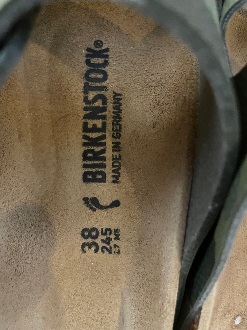 Birkenstock Arizona Camo Two-Strap Sandals - Olive & Dark Green 38 EUC - Picture 5 of 9